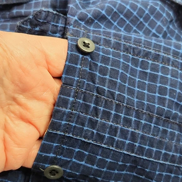 Blue Check PM381 BLUE DEPT. 76 Button-down Shirt (XL) - Picture 13 of 16